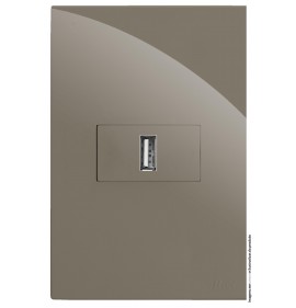 Conjunto USB 2.0A Horizontal 4x2 - RECTA FENDI GLOSS